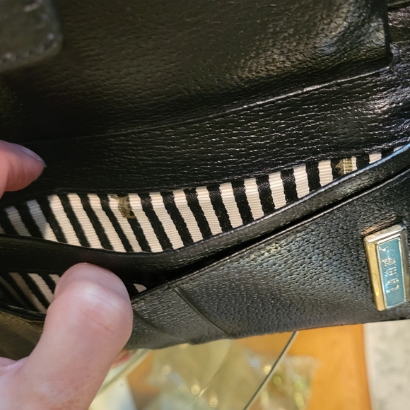 L.A.M.B by Gwen Stefani Leather Trim Wallet Fabric Logo Snap Designer Celeb #49 - Picture 11 of 14